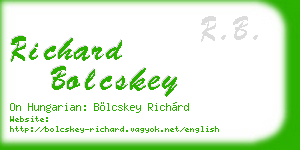 richard bolcskey business card